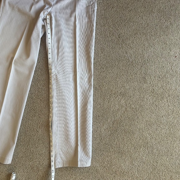 Ann Taylor Tan Striped Straight-Leg Pants – Size 8 - Picture 8 of 10